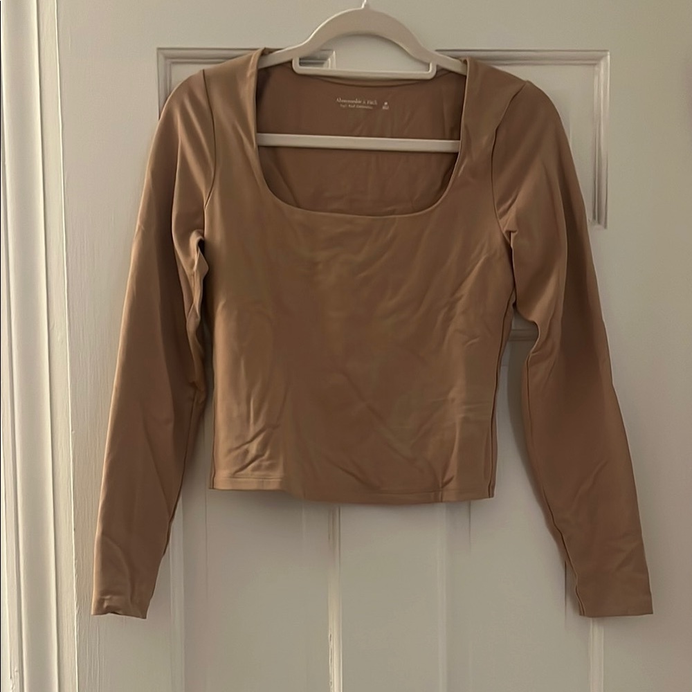 Abercrombie Beige Long Sleeve Top